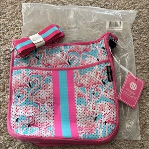 Simply Southern Flamingo Bag - Pink and Blue